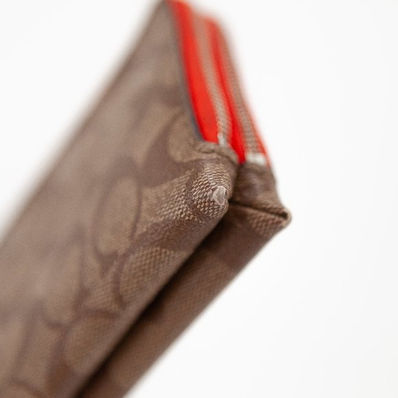 COACH Signature Double Corner Zip Wristlet - Picture 10 of 13